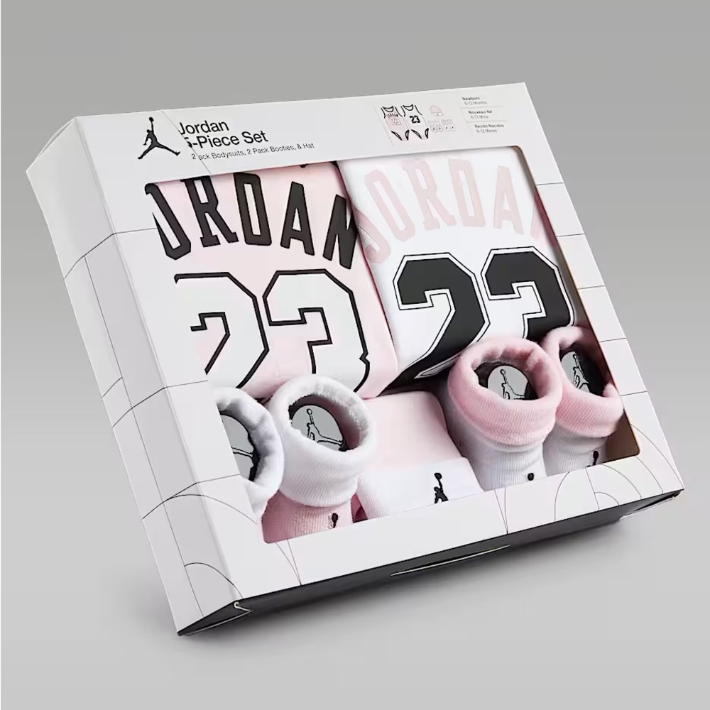 Jordan Infant Set in Pink, White, and Black